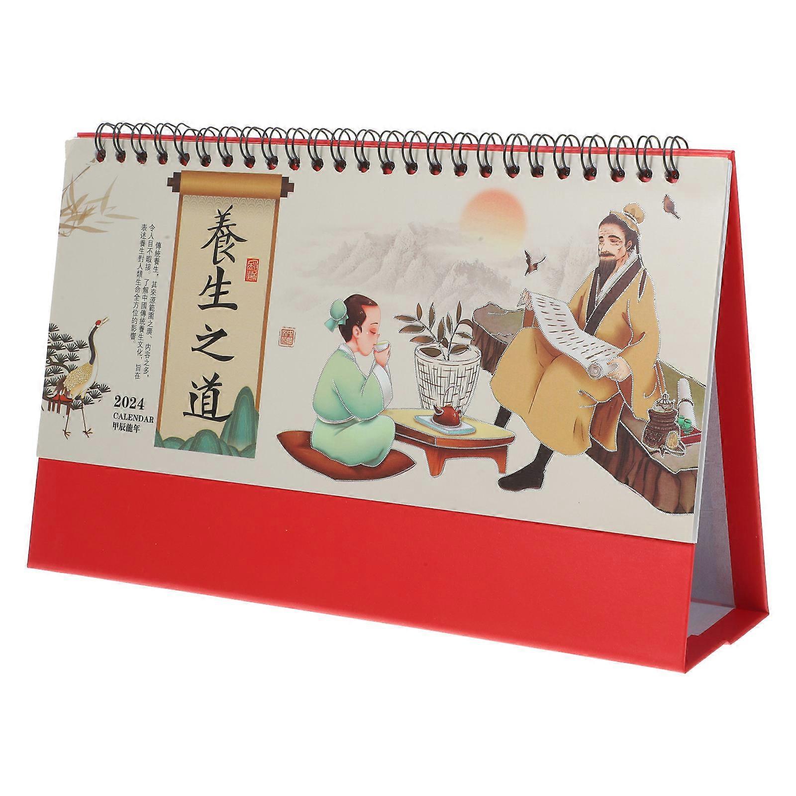 Office Desk Calendar 3Pcs Spiral Binding for Practical Home Use