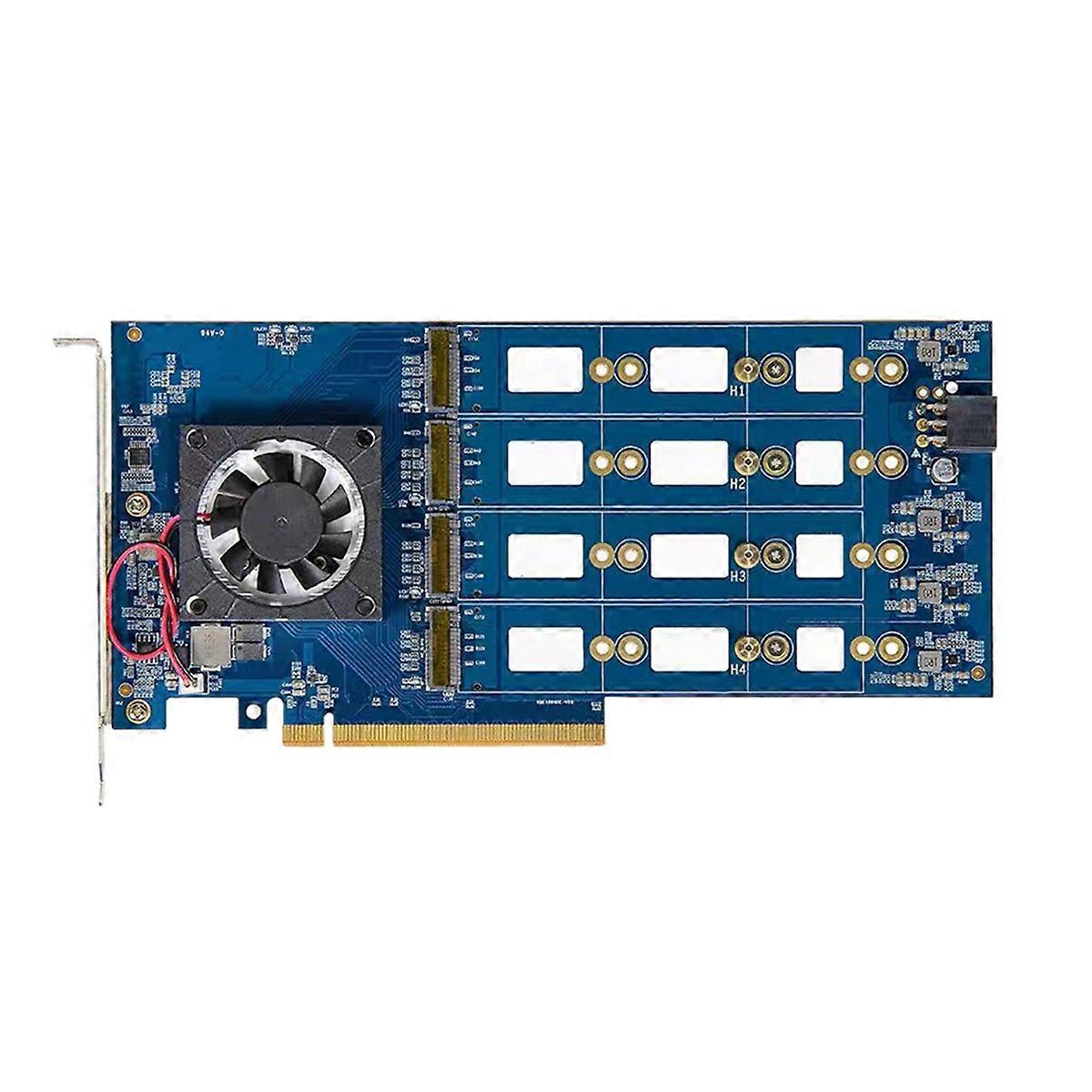 PCIe 4.0 to M.2 NVME 8-Disk Expansion Card PEX88048 Expansion Card Free Main Board Split 8 Disk M.2