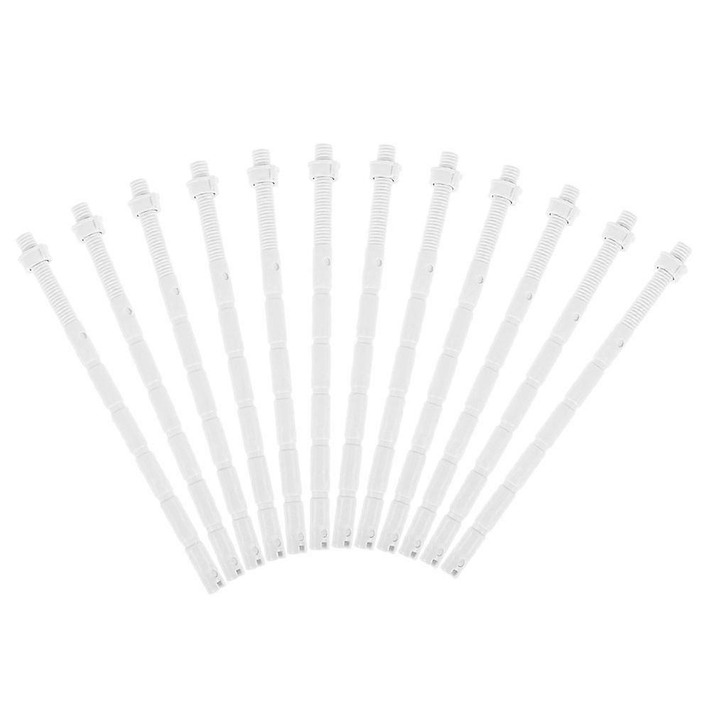 Flush Button Toilet Tank Button Assembly Replacement for Bathroom Installation Homeowners White 15.20X1.50X1.50CM Flush Enhancement 12Set