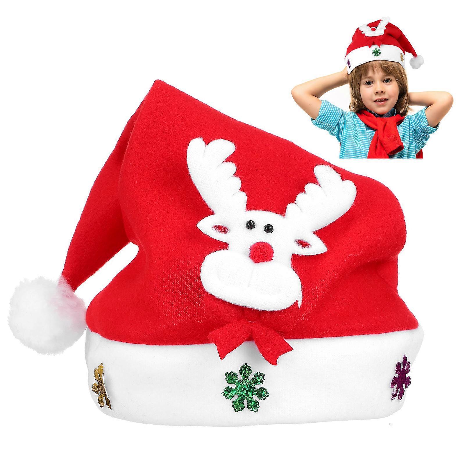 Light Up Christmas Hat For Boys And Girls Featuring Elegant Patterns In 2Pcs