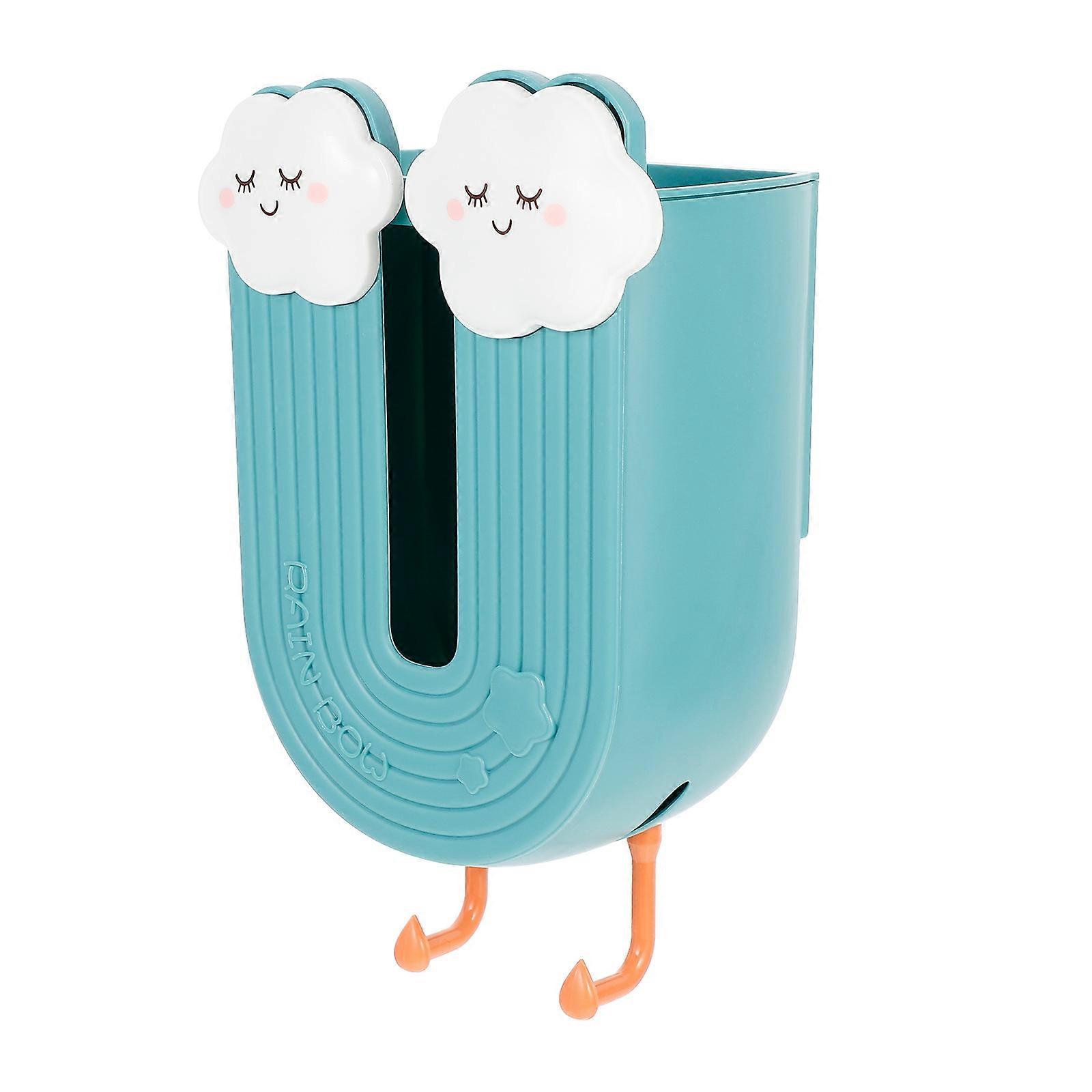 2Pcs Green Wall Mounted Tissue Box for Home Use Creative Wall Tissue Box