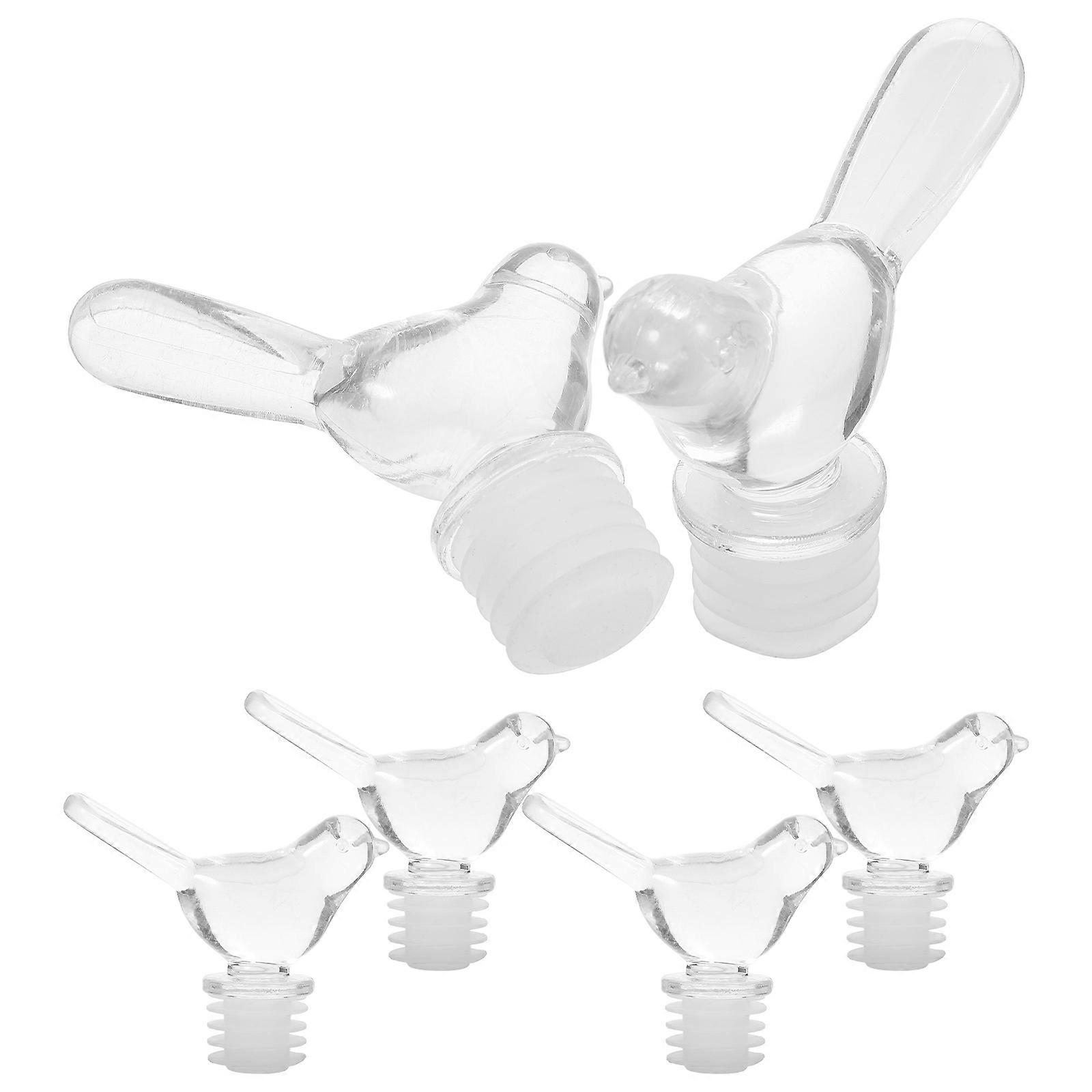 Stoppers Beverage Sealers Airtight Reusable Decorative Animal Shape Transparent 7.10X5.20X2.40CM 6Pcs