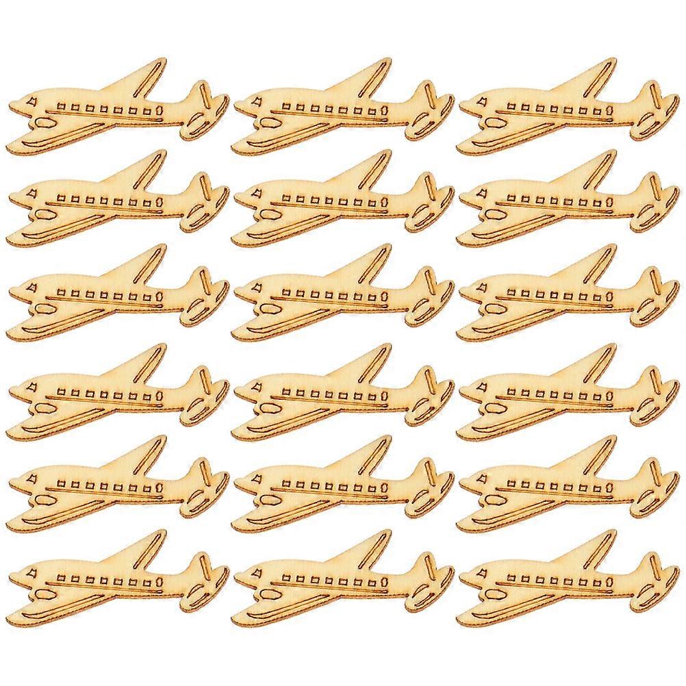 Wooden Plane Art Airplane Keepsake for DIY 90Pcs Unfinished Shapes