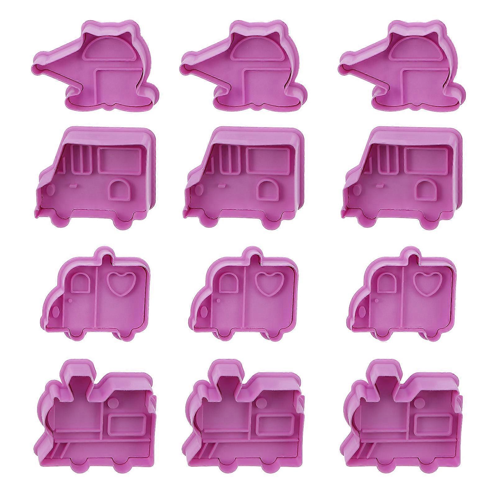 3D Stereo Design Vehicle Mold For Families And Bakers In 5.6X4.7X0.2Cm Ideal For Dessert Making 12Pcs