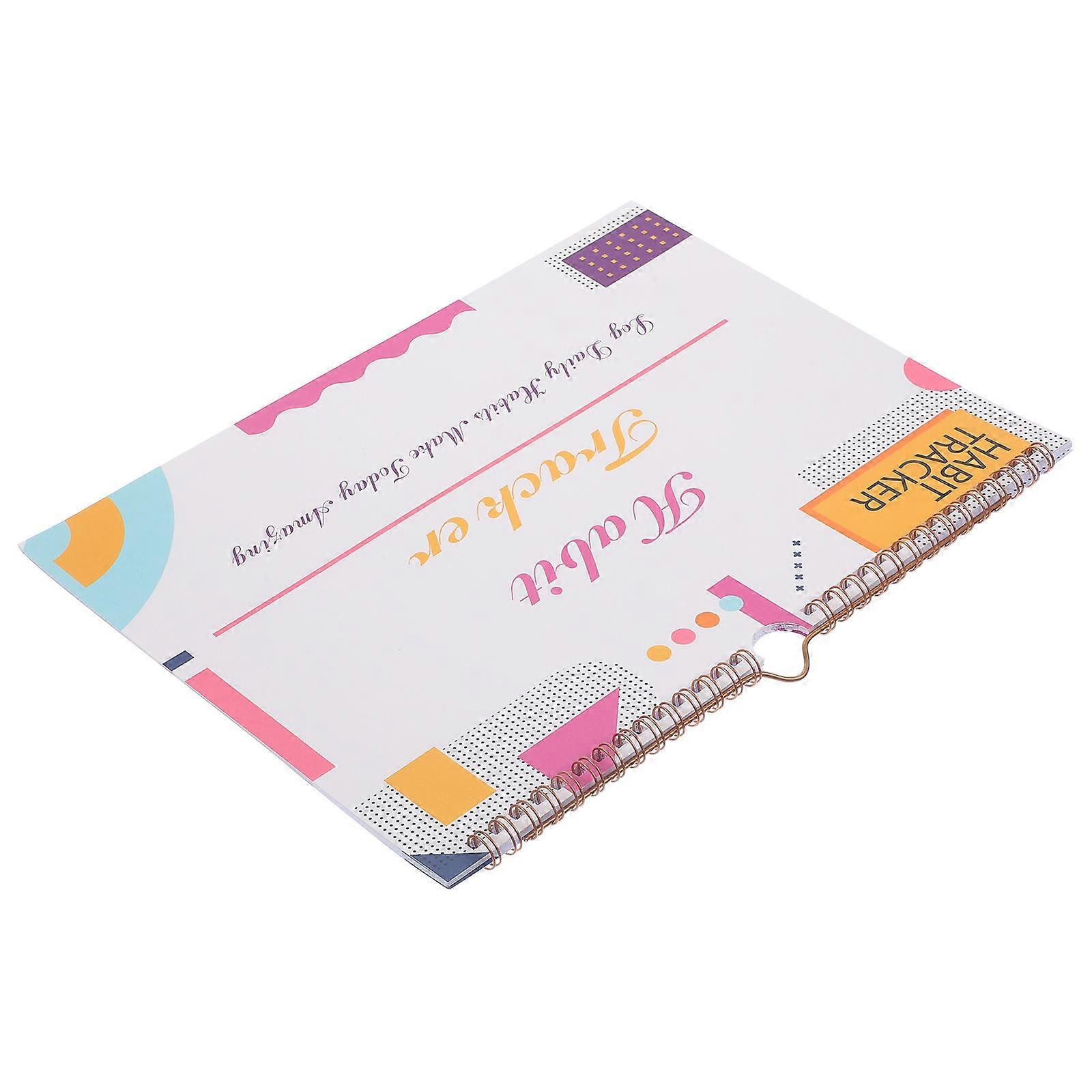 Goal Tracker Planner for Planning White Paper 4Pcs Spiral Habit Tracker Journal