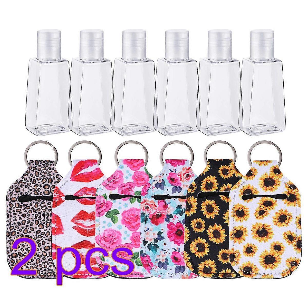 Hand Bottles Covers Set for Travel with Key Ring