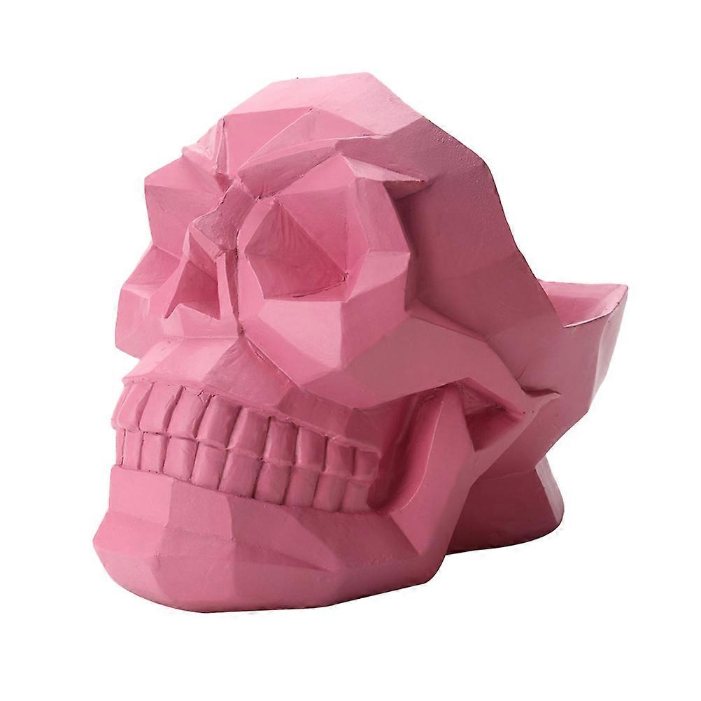 Universal Cellphone Holder Resin Skull Shape for 2Pcs Smartphone Stand Pink