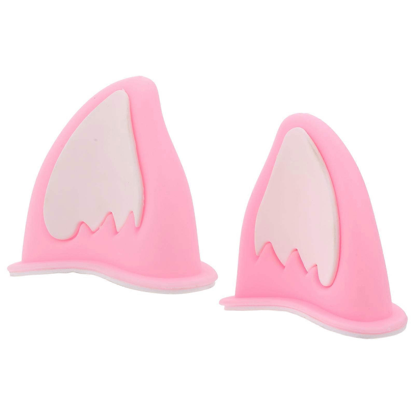 3Pairs Fox Ear Motorcycle Accessories for Charming Decoration