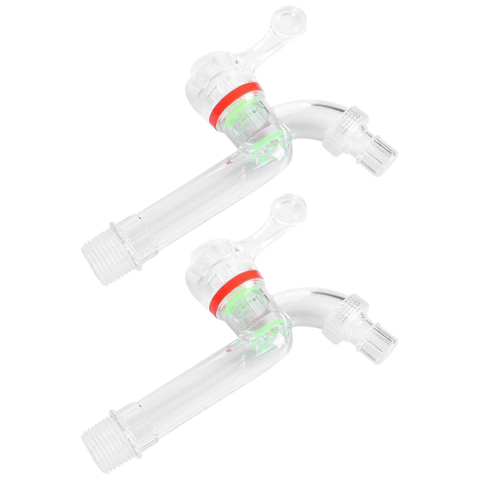 Transparent Plastic Faucet for Kitchen Sink Use with 4Pcs Set