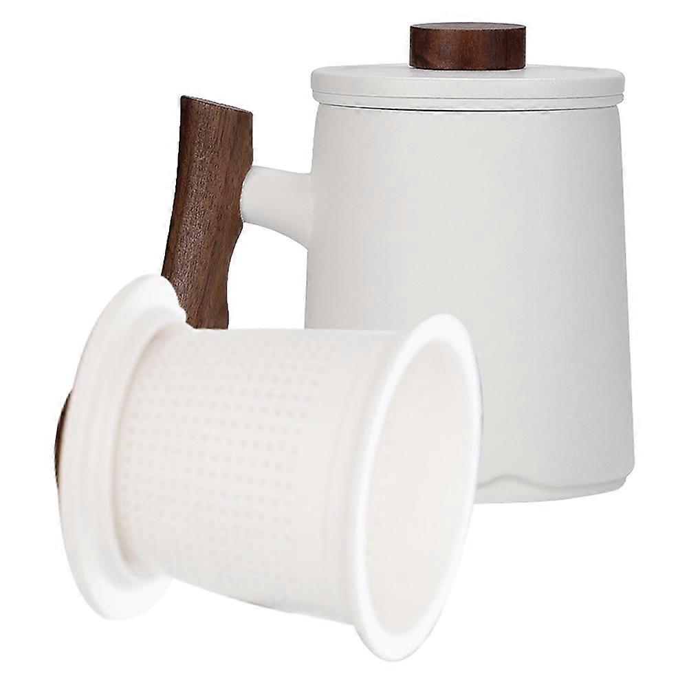 Ceramic Coffee Tea Cup With Built-In Filter For Gift Giving Minimalist Design 3Pcs