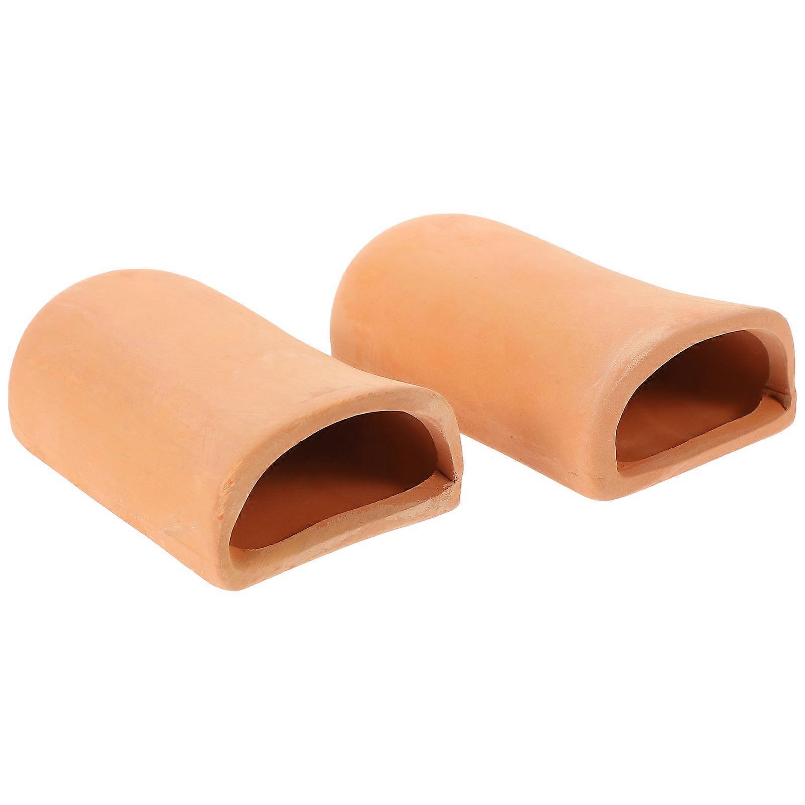 Fish Shrimp Breeding Cave Aquarium Decoration Ceramic 4Pcs Set