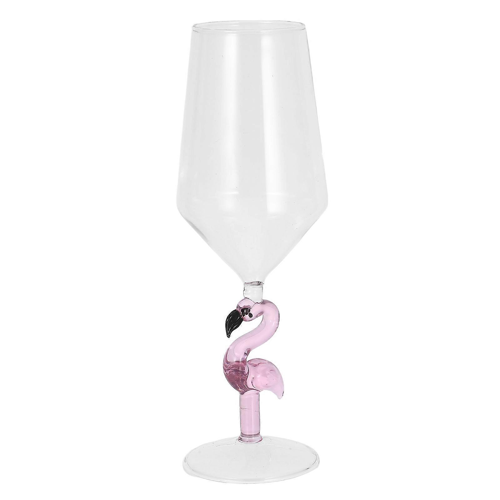 Decorative Flamingo Design Glass Wine Container Ideal For Parties And Celebrations In Pink 2Pcs