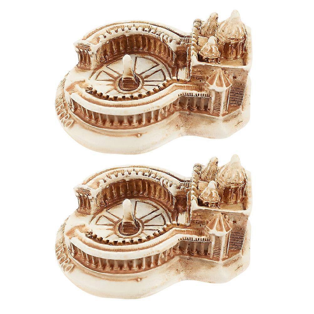 St. Pietro Miniature Architectural Prop 10 Pcs For Home Decor Office Desk Featuring Resin Craftsmanship