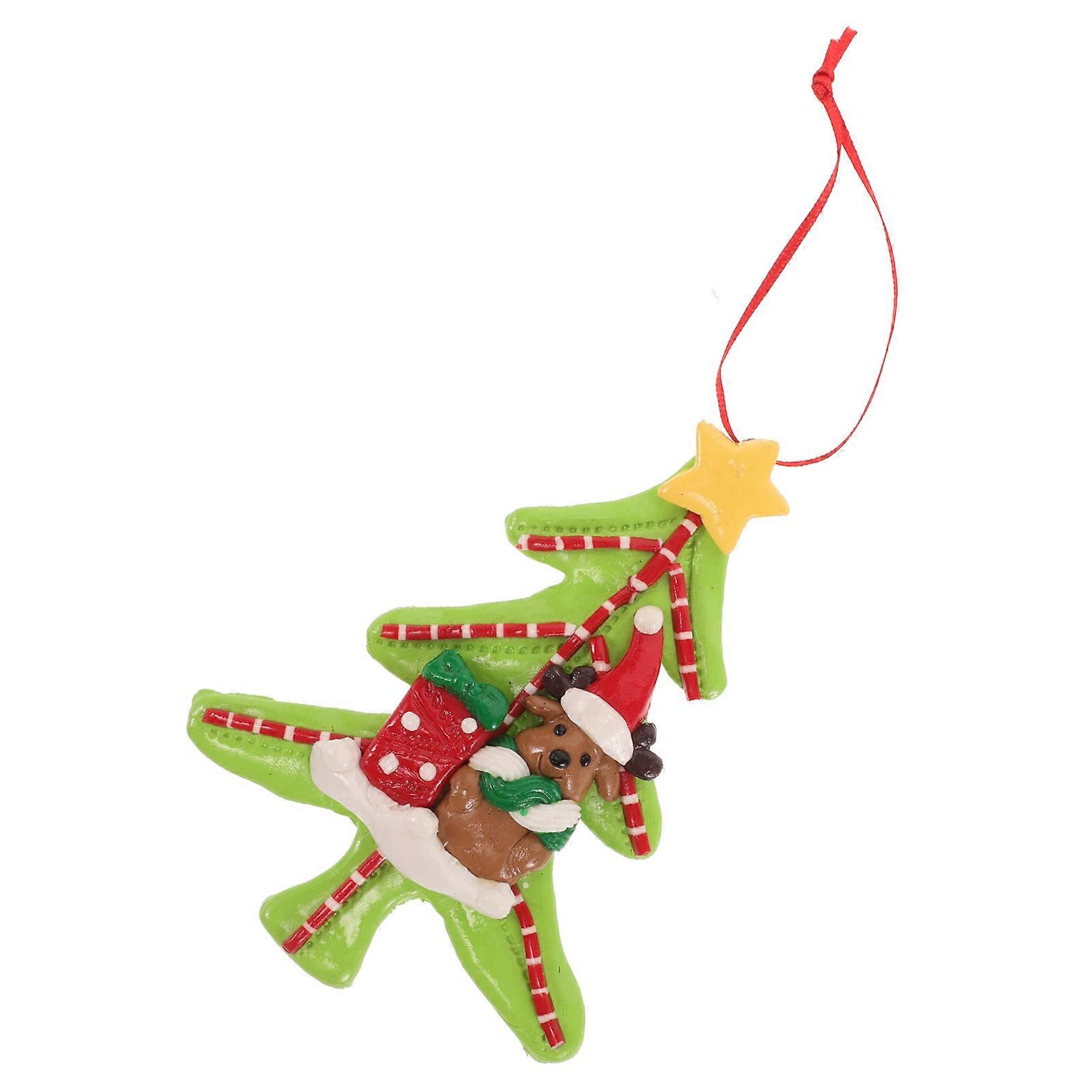 Stocking Stuffers Decor 5Pcs Multi Easy Hang Anywhere Clay Xmas Tree Party Hanging