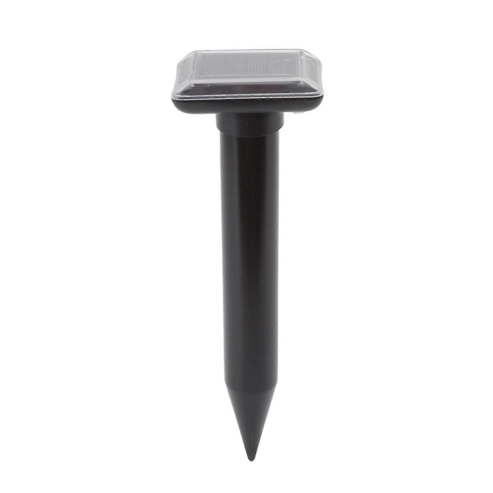 Ultrasound Snake Repeller Mini Solar Powered 360 Degree Buzzer Waterproof Mole Repeller for Outdoor