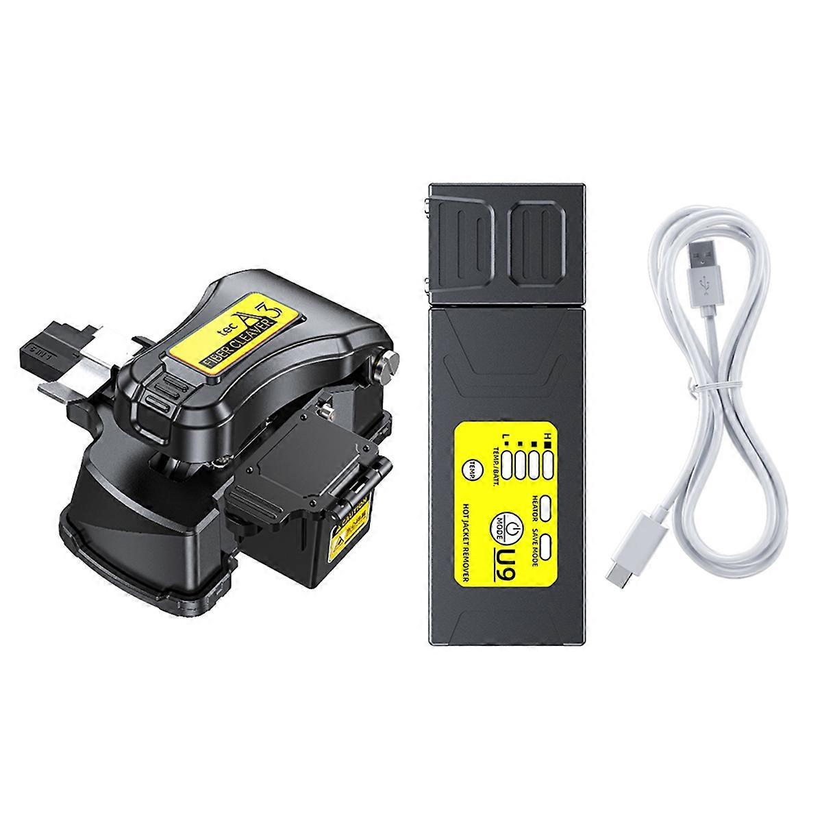A3 One-Step Automatic Fiber Optic Cleaver+U9 Fiber Thermal Stripper