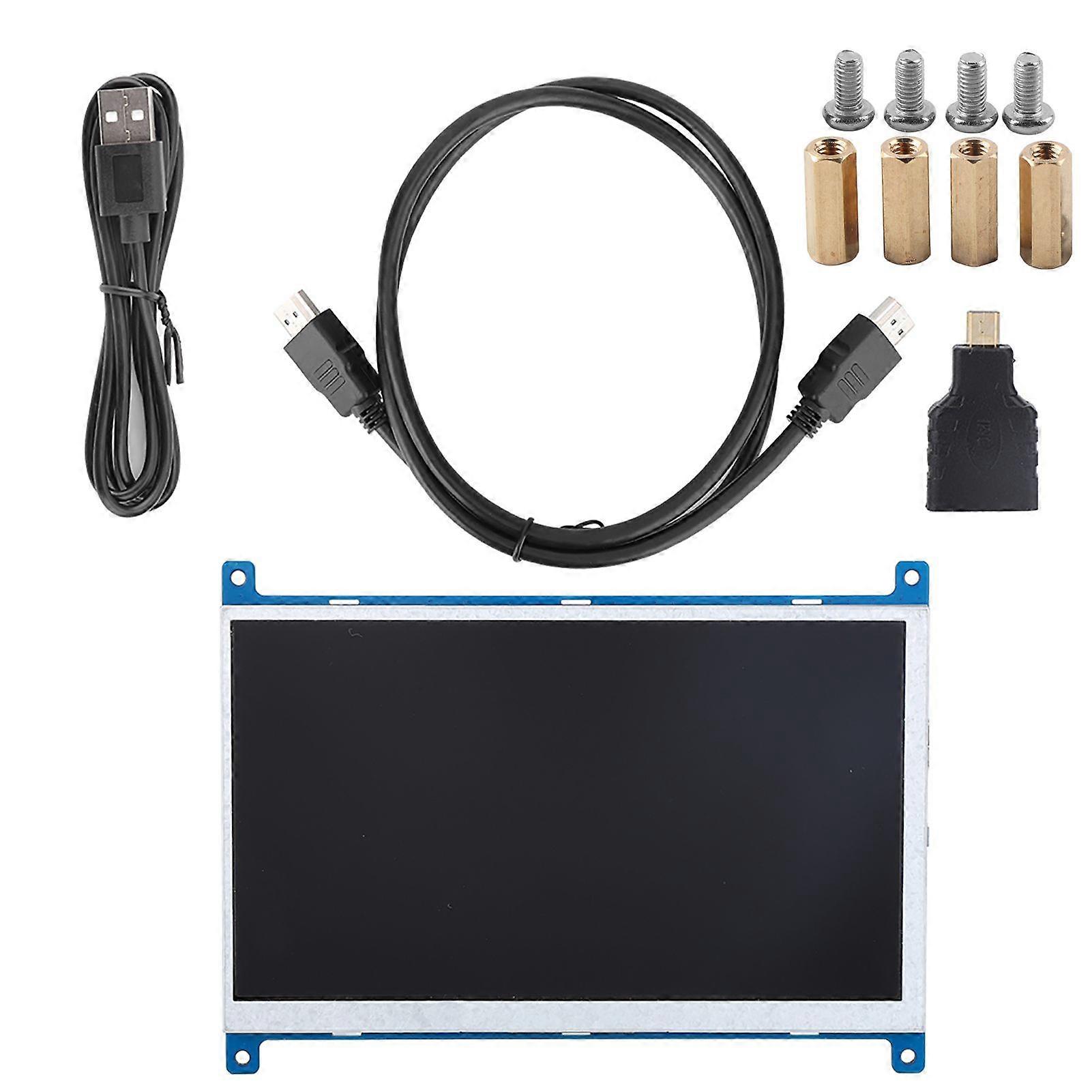 7-Inch Display 1024 x 600 HD TFT Screen for HDMI Input Monitor for Raspberry Pi 4B/3B