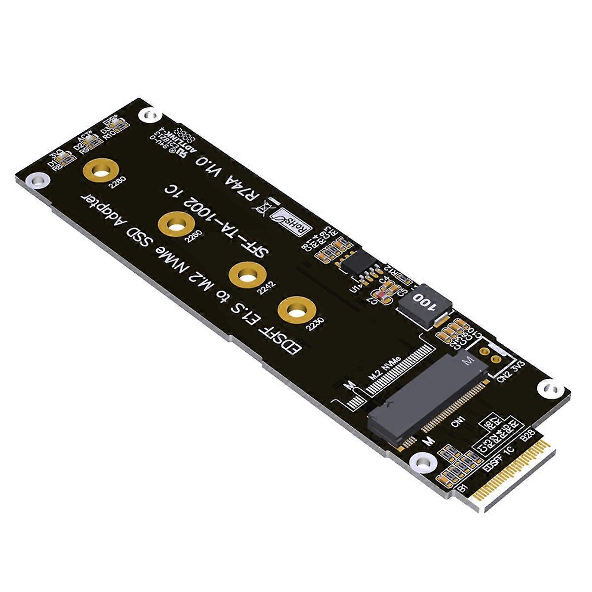  PCIe X4 5.0 NVMe Riser Card M.2 SSD to EDSFF E1.S Adapter