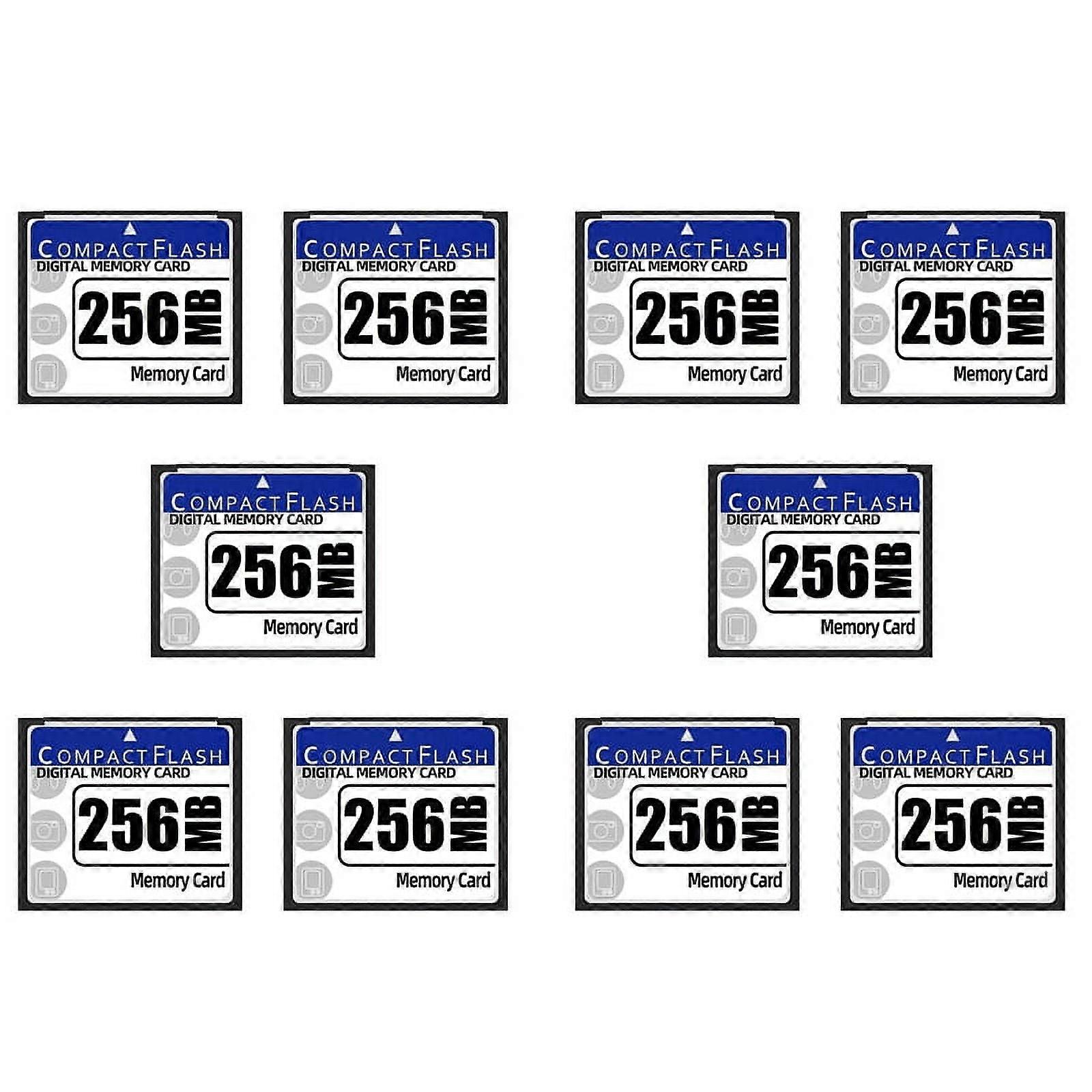 10X 256MB Compact Flash Memory Card for Camera, Advertising Machine, Industrial Computer Card