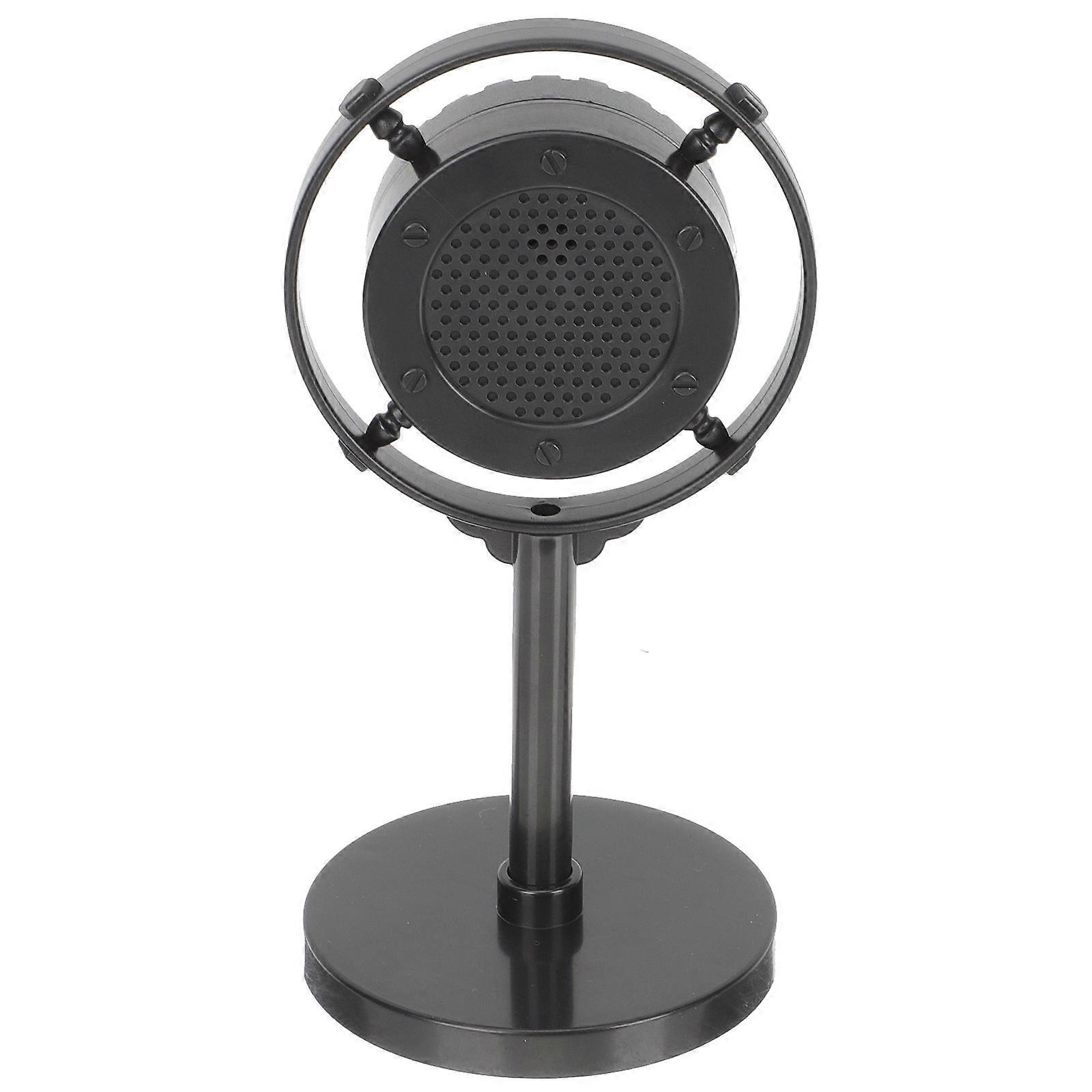 Vintage Microphone Props for Decoration 3Pcs Simulated Microphone Model Black
