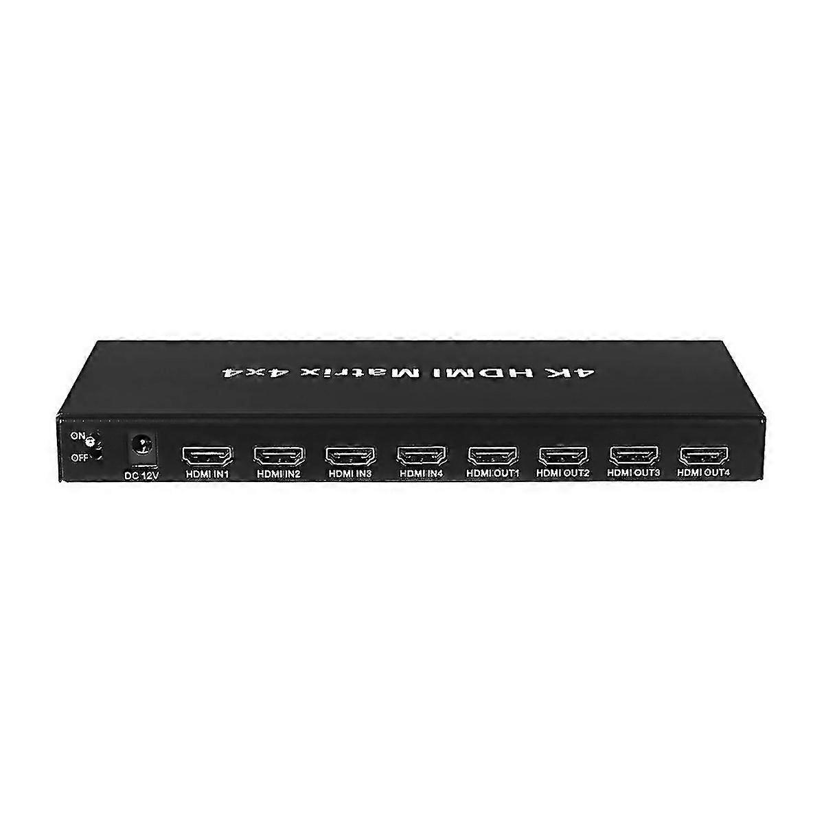For Measy Mt4344 4k 30hz 4 In 4 Out Hdmi Matrix Switch Support Seamless Switching Crafted With Atten