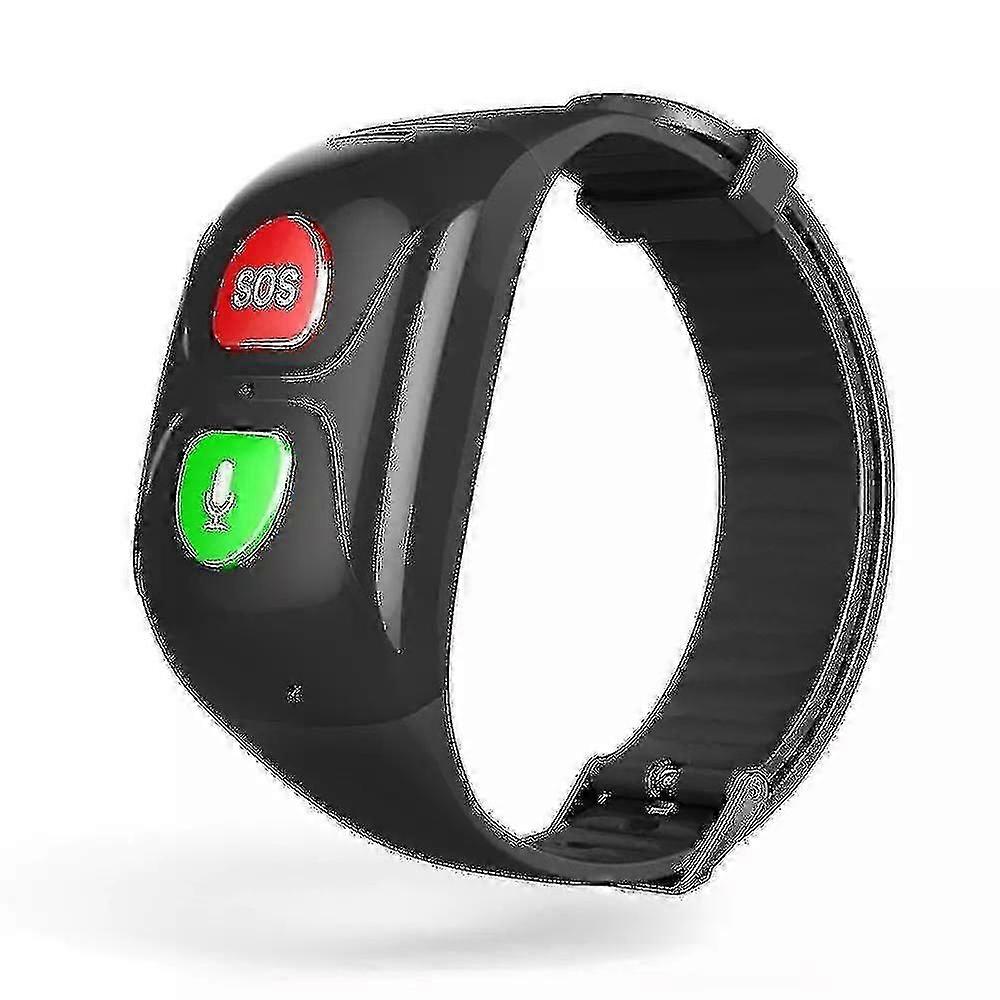 Sos Smart Bracelet For Seniors Gps Info Push Heart Rate Monitoring Built In Tracking Watch