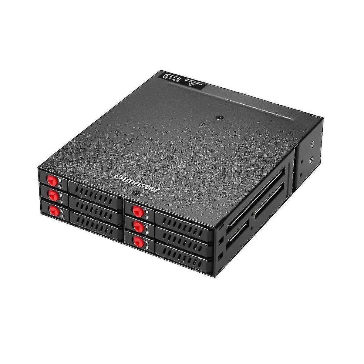 6-Bay 25Inch SATA SSD HDD Enclosure Mobile Rack/Enclosure Hard Disk Enclosure Rack Data Storage for 25-26s