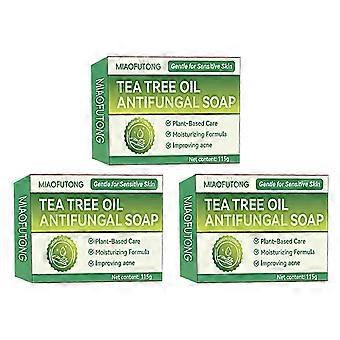 Tea Tree Oil Antifungal Soap for Acne Prone Skin Deep Cleansing Oil Control Post-Workout Skincare for Men Women（New Arrival）