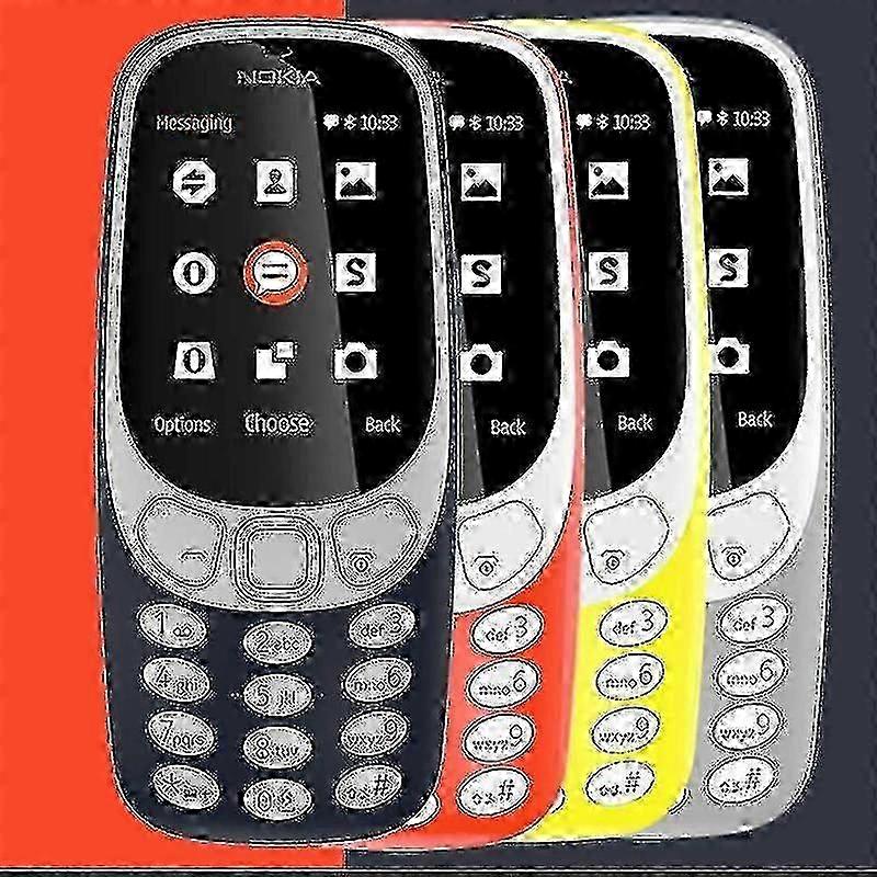 New 3310 Phone - Non-intelligent Bar Phone For Seniors With Dual Sim, Loud Characters 2.4-inch (New Model)