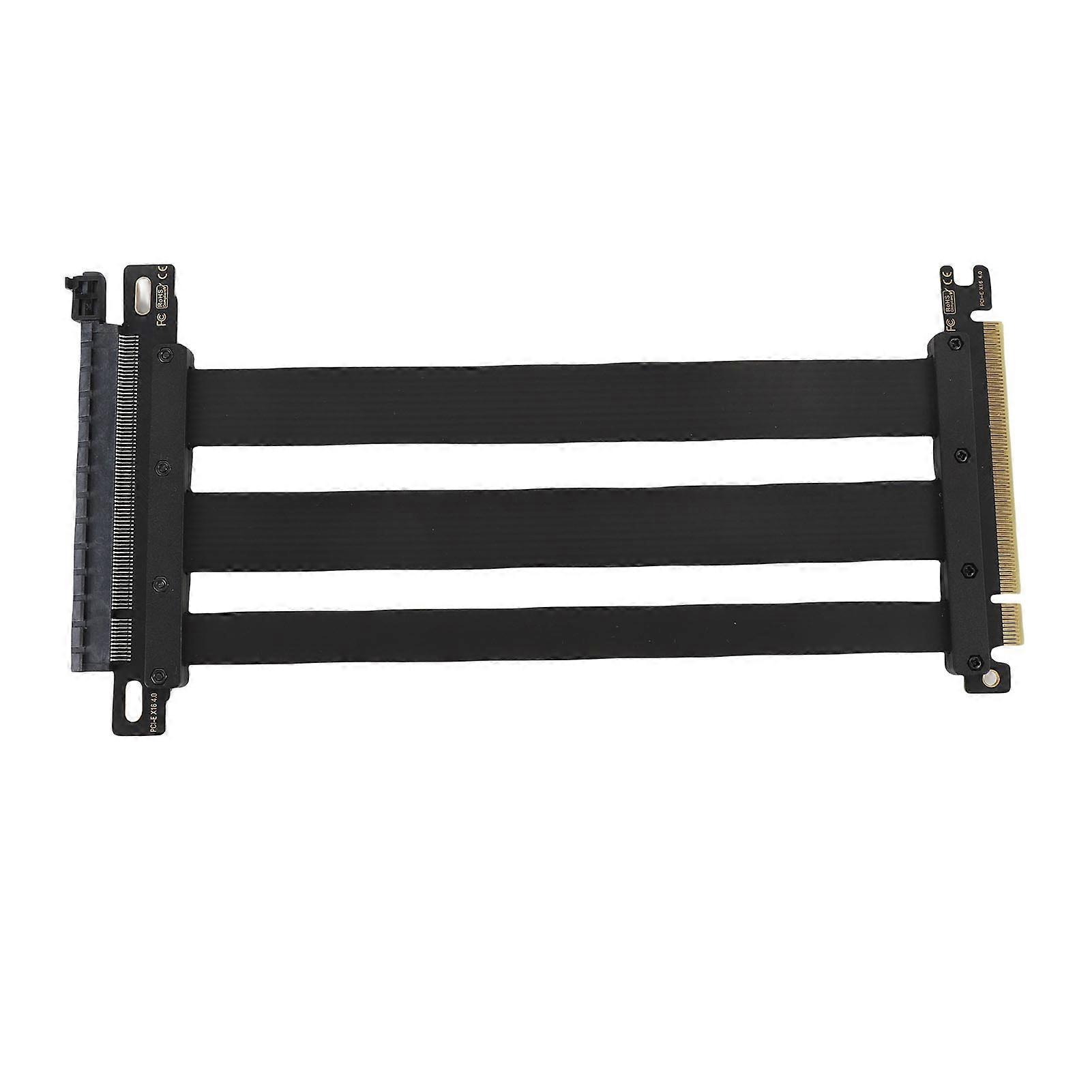 PCIe 4.0 X16 Riser Cable 180 Degree Adapter High Speed GPU Extender 25cm for PC