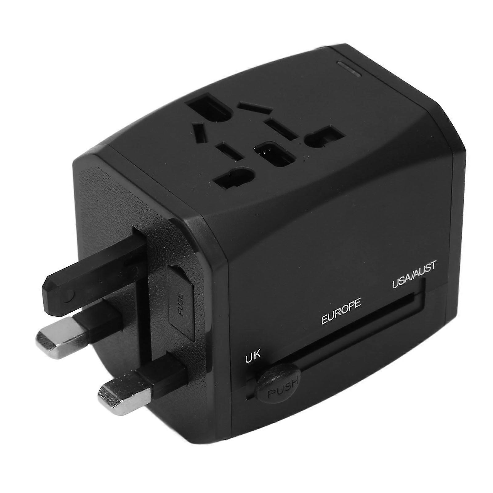 Universal Travel Power Adapter 6A 2xUSB3.0A USB C All in One Worldwide Adapter Wall Charger for