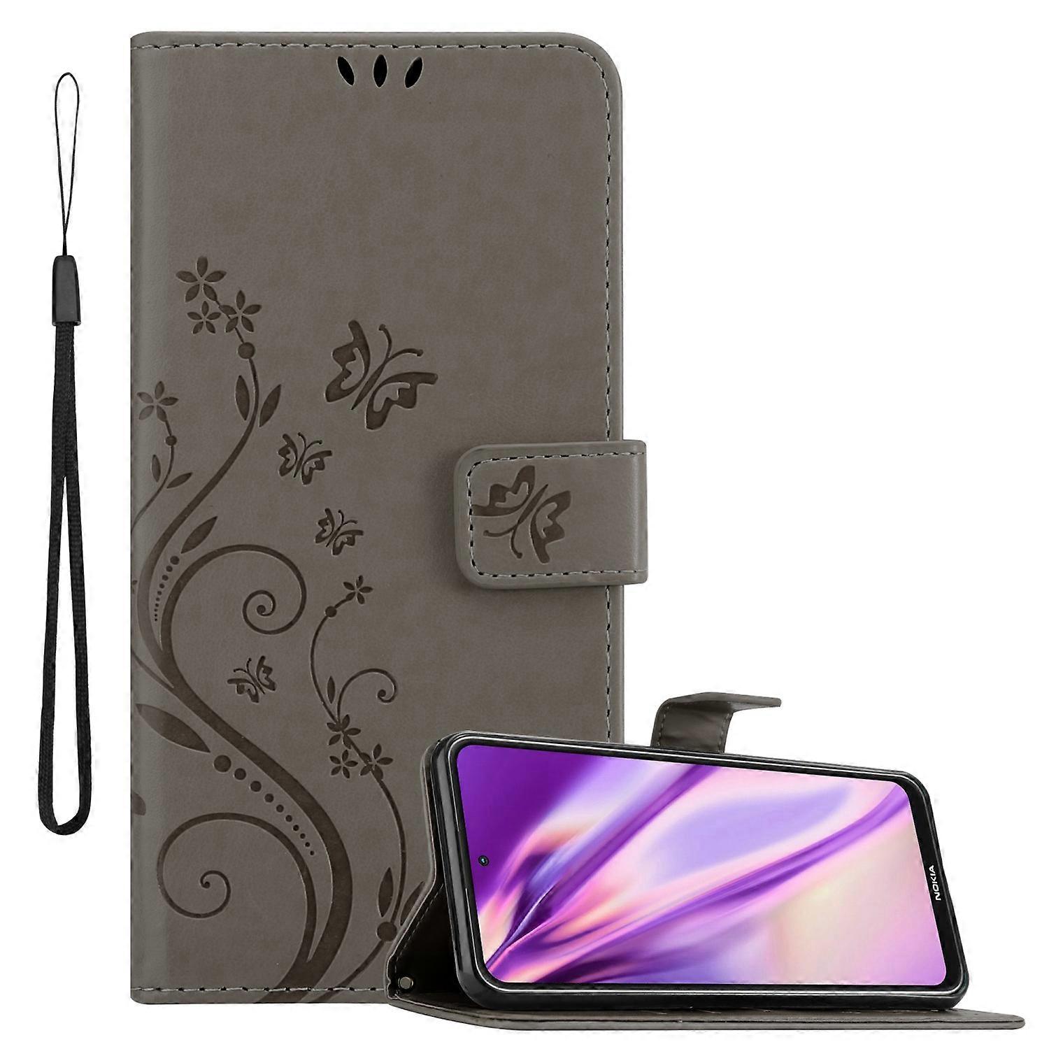 Nokia X10 / X20 Protective Case - with Floral Print and Card Slot