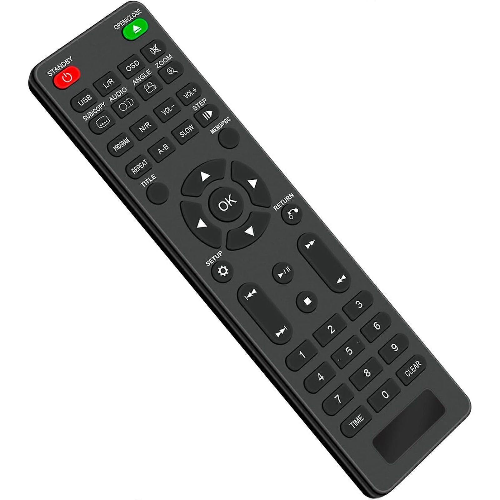 Replace Remote Control Compatible with Lonpoo CD/DVD Player LP-099 Multi Region Code Zone Free PAL/NTSC HD DVDs