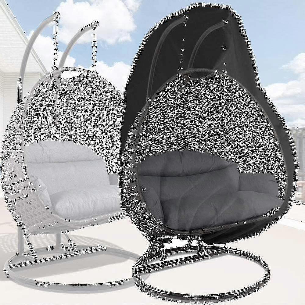 2 شخص غطاء كرسي البيض ، أغطية كرسي معلق الفناء للماء ، كرسي أرجوحة البيض الخوص الكبير يغطي 91 '' × 80 '' ، في الهواء الطلق جراب غطاء كرسي مزدوج أفضل