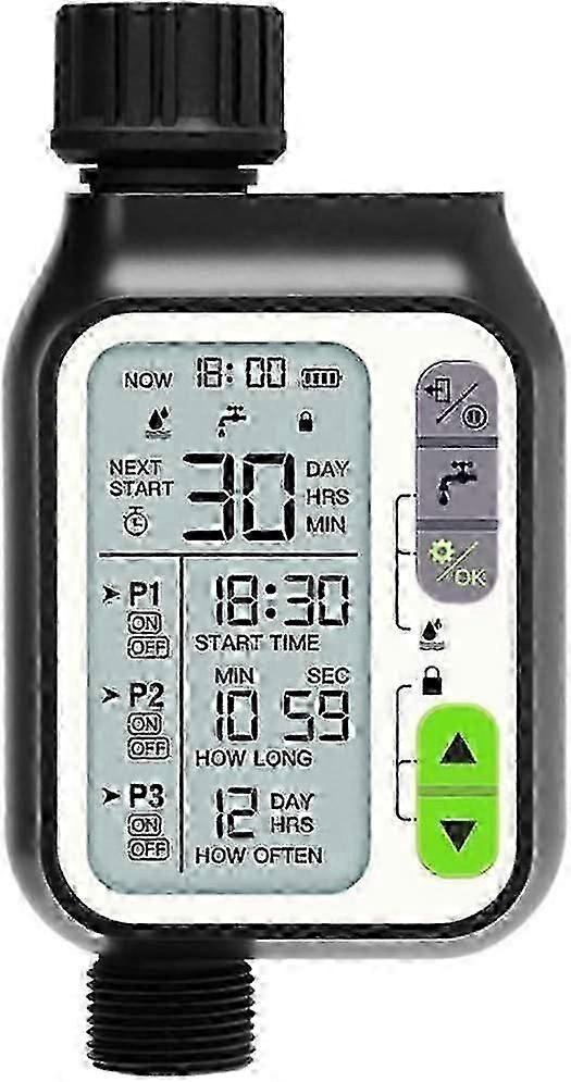 Sprinkler Digital watering timer with rainwater sensor / automatic and manual control / rain delay / child safety hwy SH