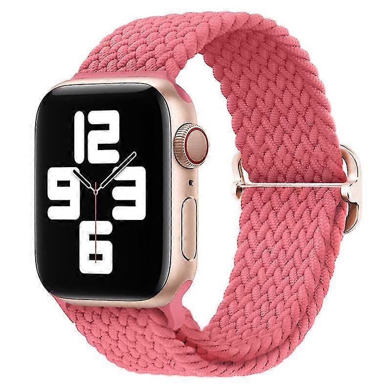 Applewatch Correa de nylon elástica ajustable, 42/44/45mm-rosa