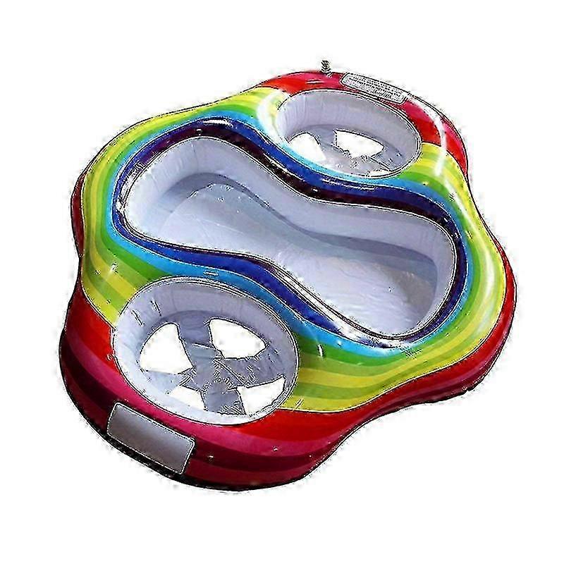 2024 نفخ التوأم بركة الطفل تعويم الرضع مقعد مزدوج فلوتي 2 أطفال حلقات السباحة