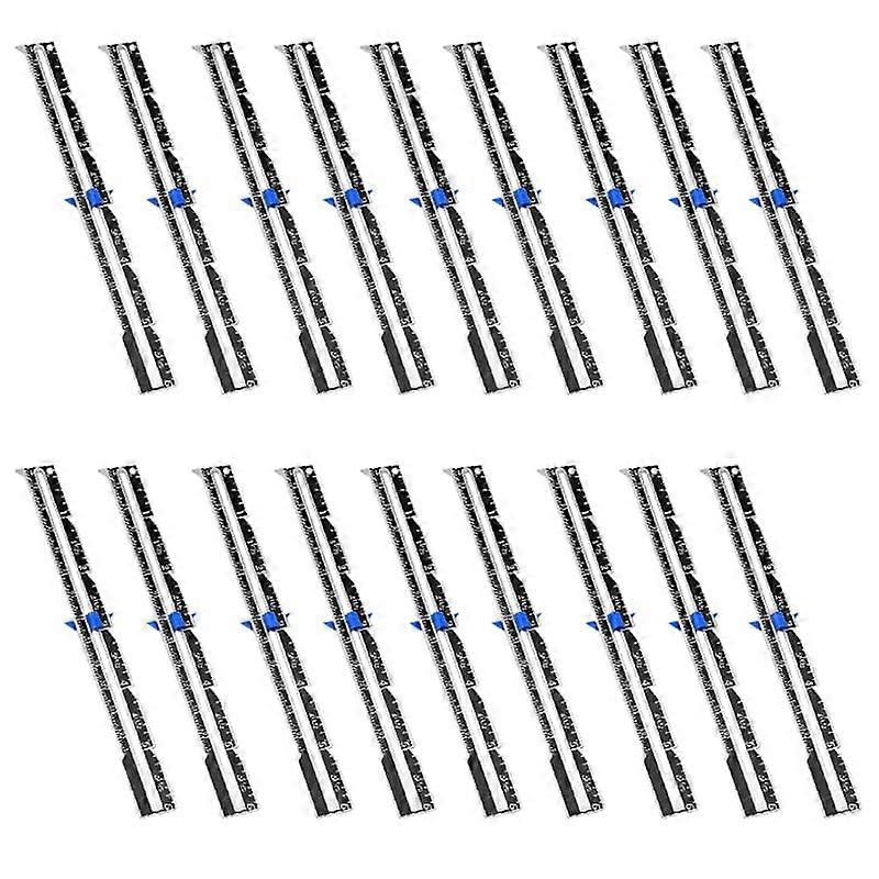 18 Pcs Sewing Ruler Set with Sliding Gauge for Quilting, Knitting, Fabric Measuring and Craft Projects