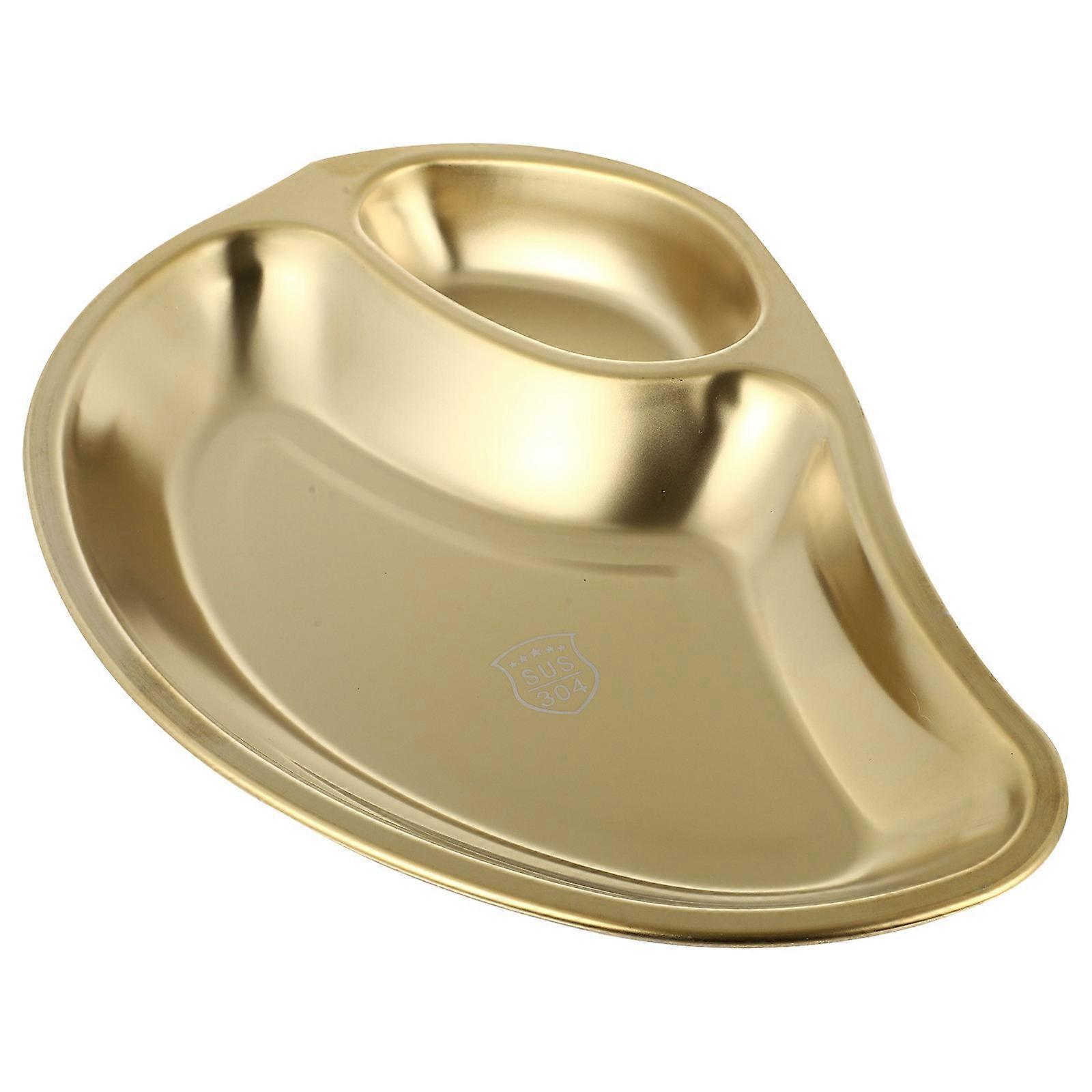 Mango-Shape Sauce Dipping Dish For Kitchen Use With Divided Storage Function 1Set