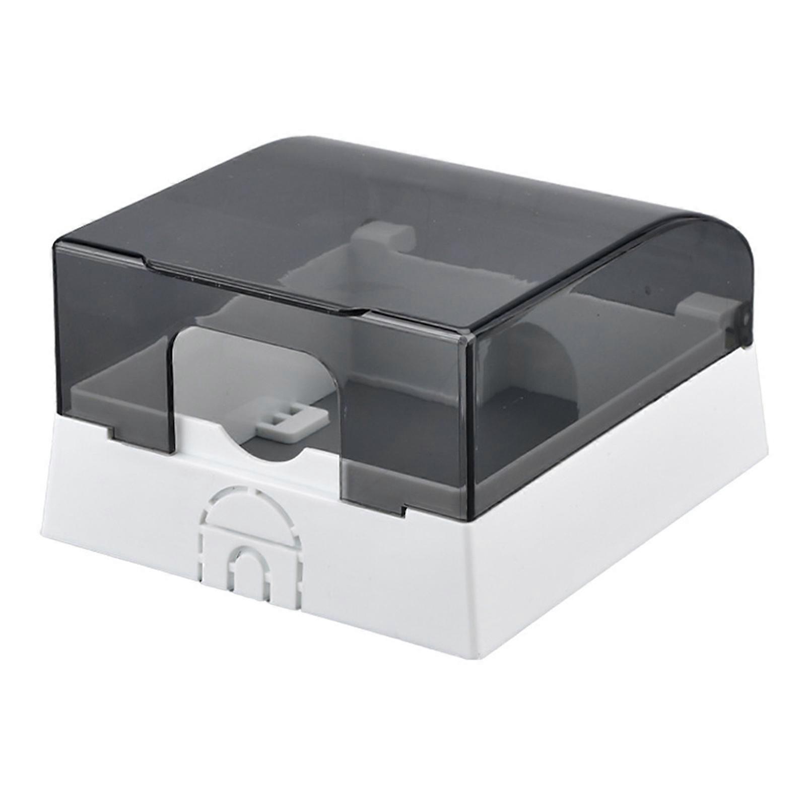 86 Type Socket Waterproof Box Plastic Electrical Outlet Cover Splashes Guard Box Cover for Bathroom, Kitchen, Balcony  Black.