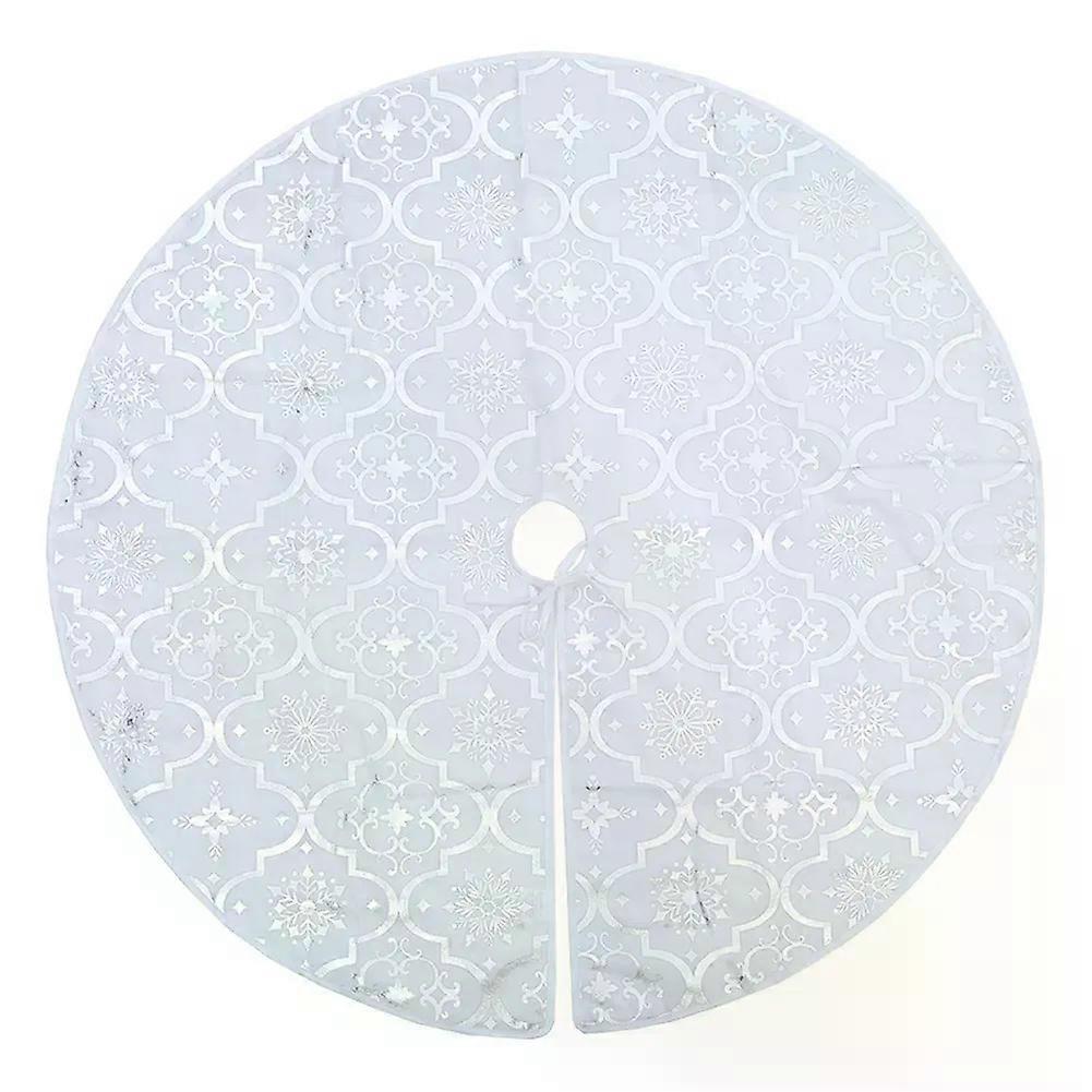 Voltsify Round Shape Christmas Tree Base Skirt Xmas Ornament with Stocking