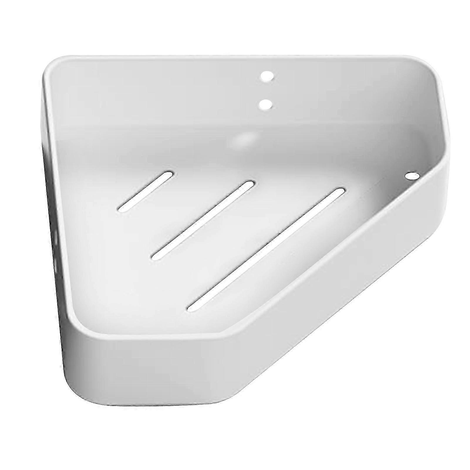 Plastic Bathroom Corner Rack Rustproof Adhesive/Punched Shower Organiser for Home Kitchen