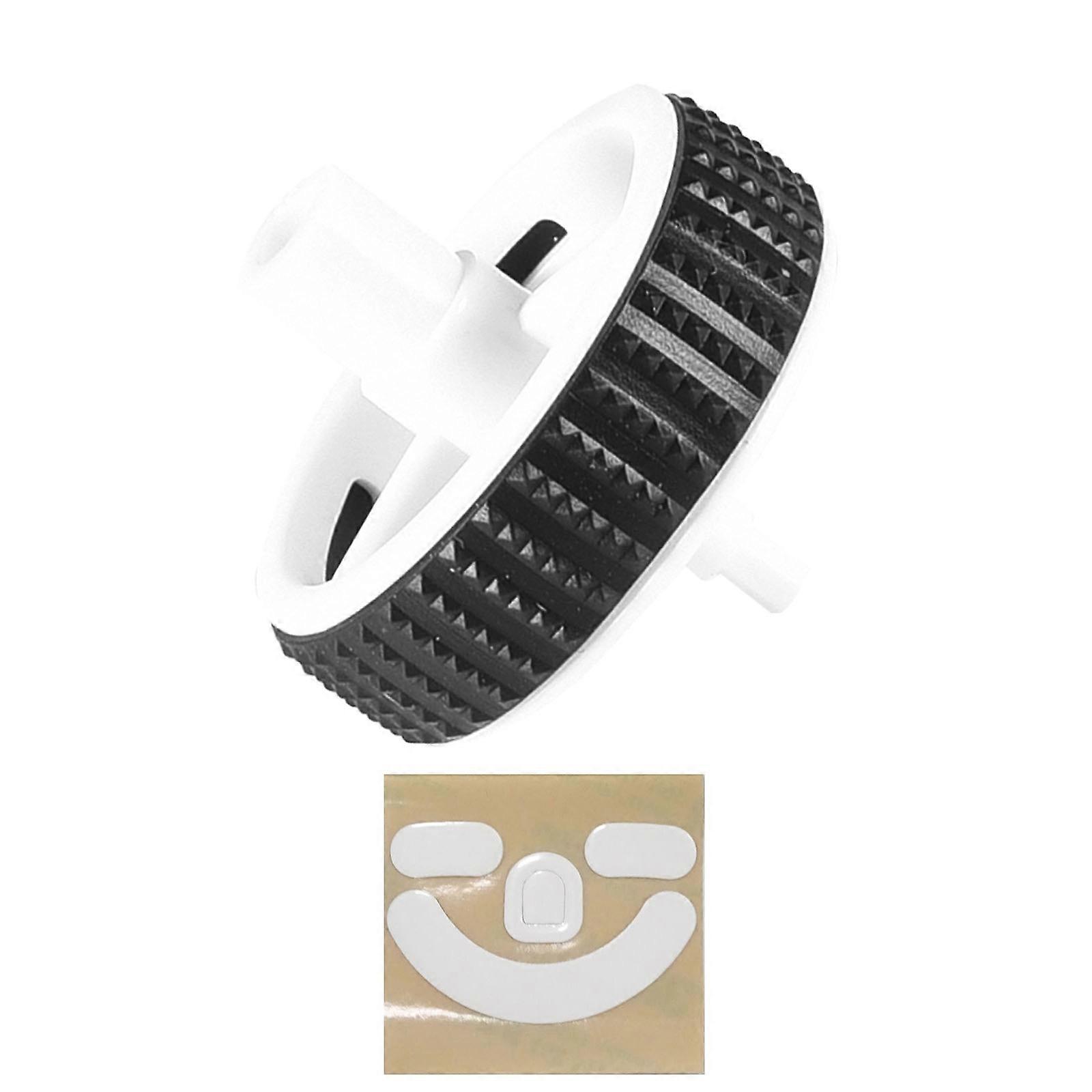 Computer Mouse Accessories Smooth Rolling Wheel and Protective Feet Covers for V2Pro Mouse  White