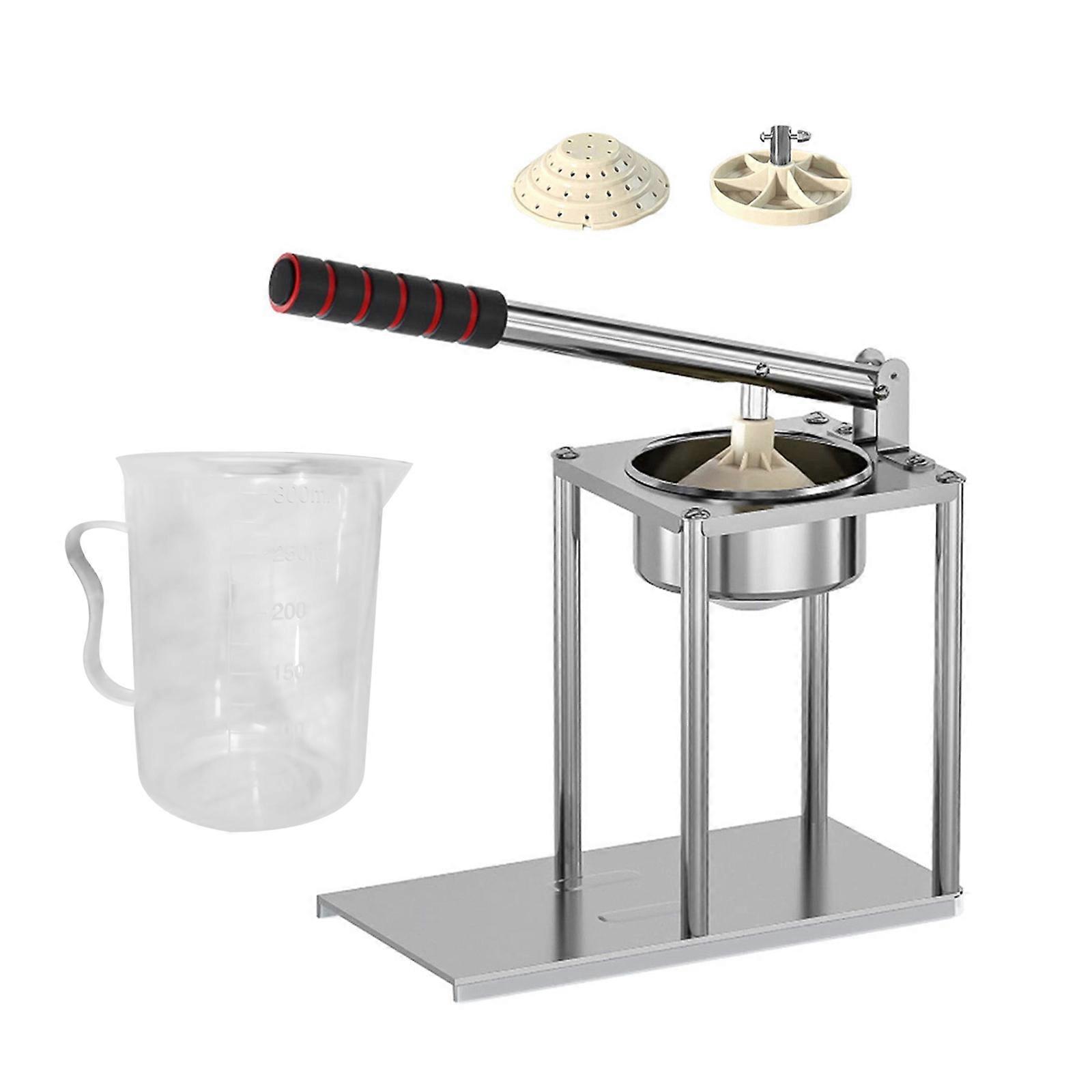 Premium Manual Fruit Press With 500ml Measuring Cup And Flat Strainer Multipurpose Fruit Squeezer with Strainer Multicolor