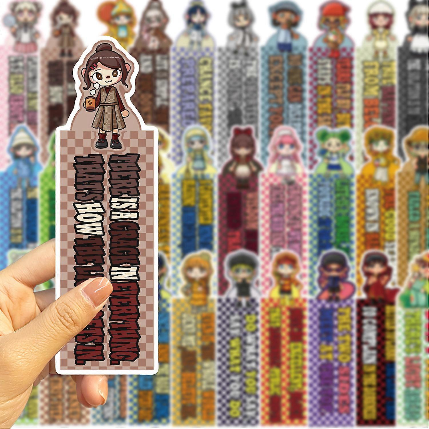 30 Cute Cartoon Characters Series: Simple Journaling Artistic Creative Materials for DIY Reading Paper Bookmarks