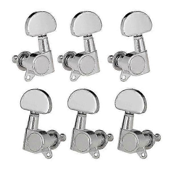6 pcs (3L3R) Closed Tuning Machines for Guitar, String Tuners, Mechanics, Tuning Keys for Acoustic/Electric Guitar