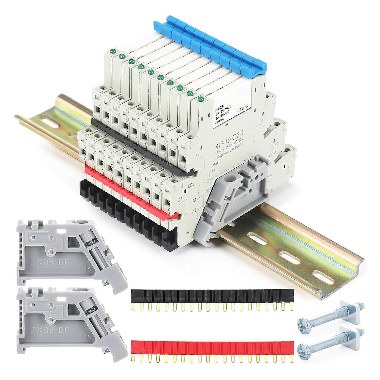 Compacts And Sockets Base SPDT 24V Features LED Status Indicators Easy Installation For Electrical Control Cabinets Multicolor