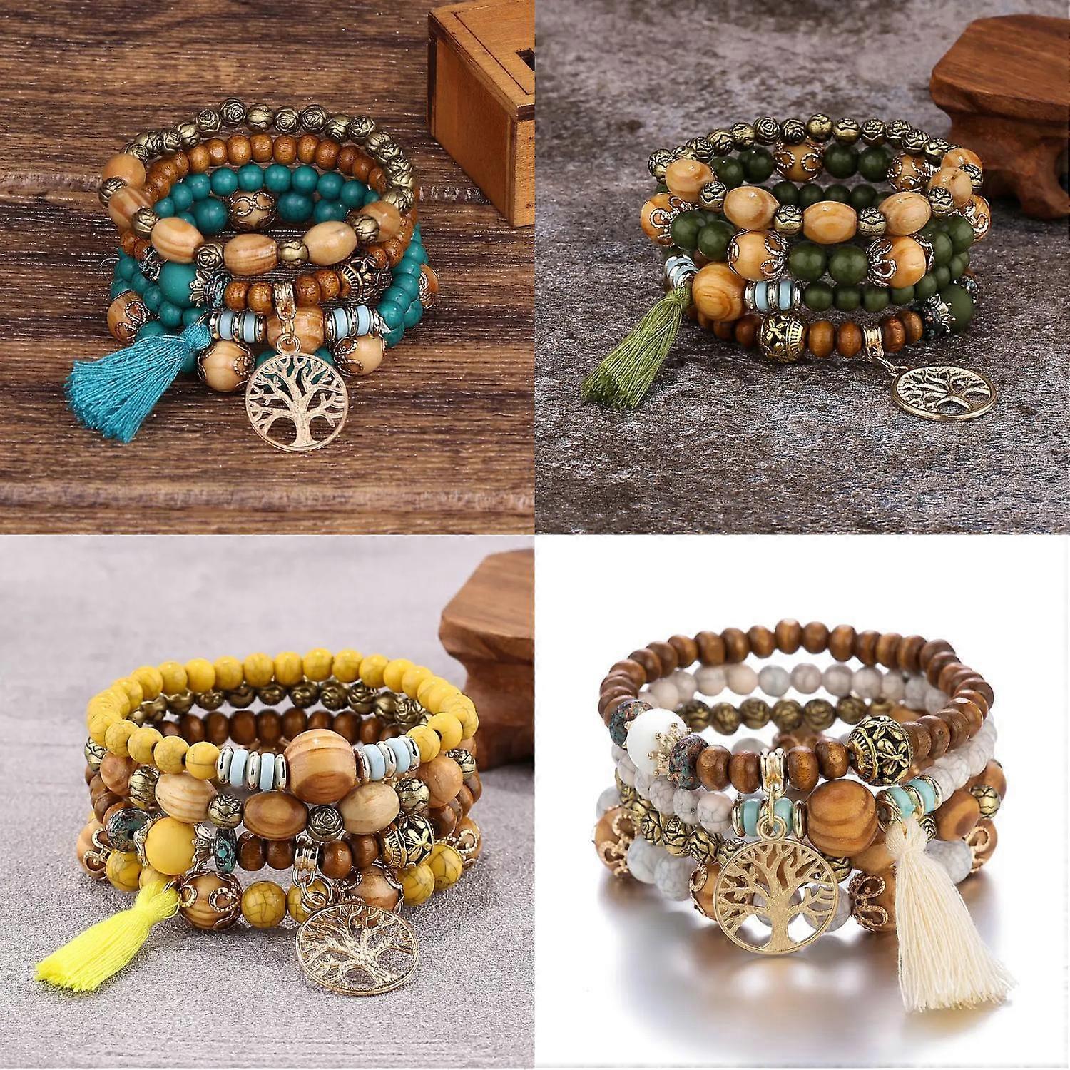 Creative Bohemian Bracelet Layered Beaded Stretch Bracelet