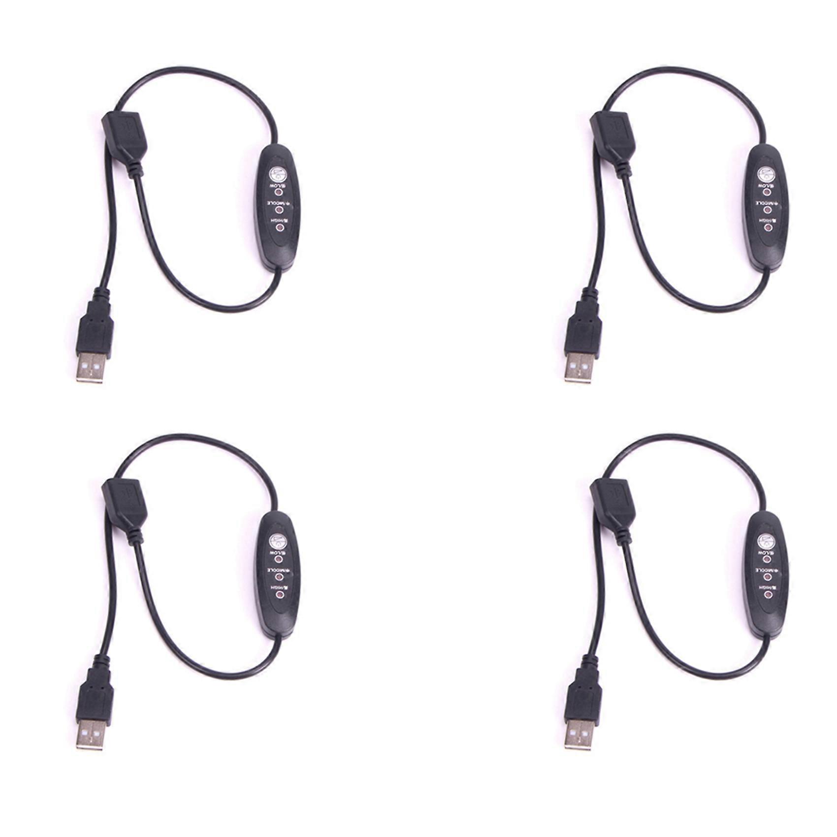 4X USB 5V-12V Temperature Controller Heater Thermostat 3-Speed Adjustable 24W