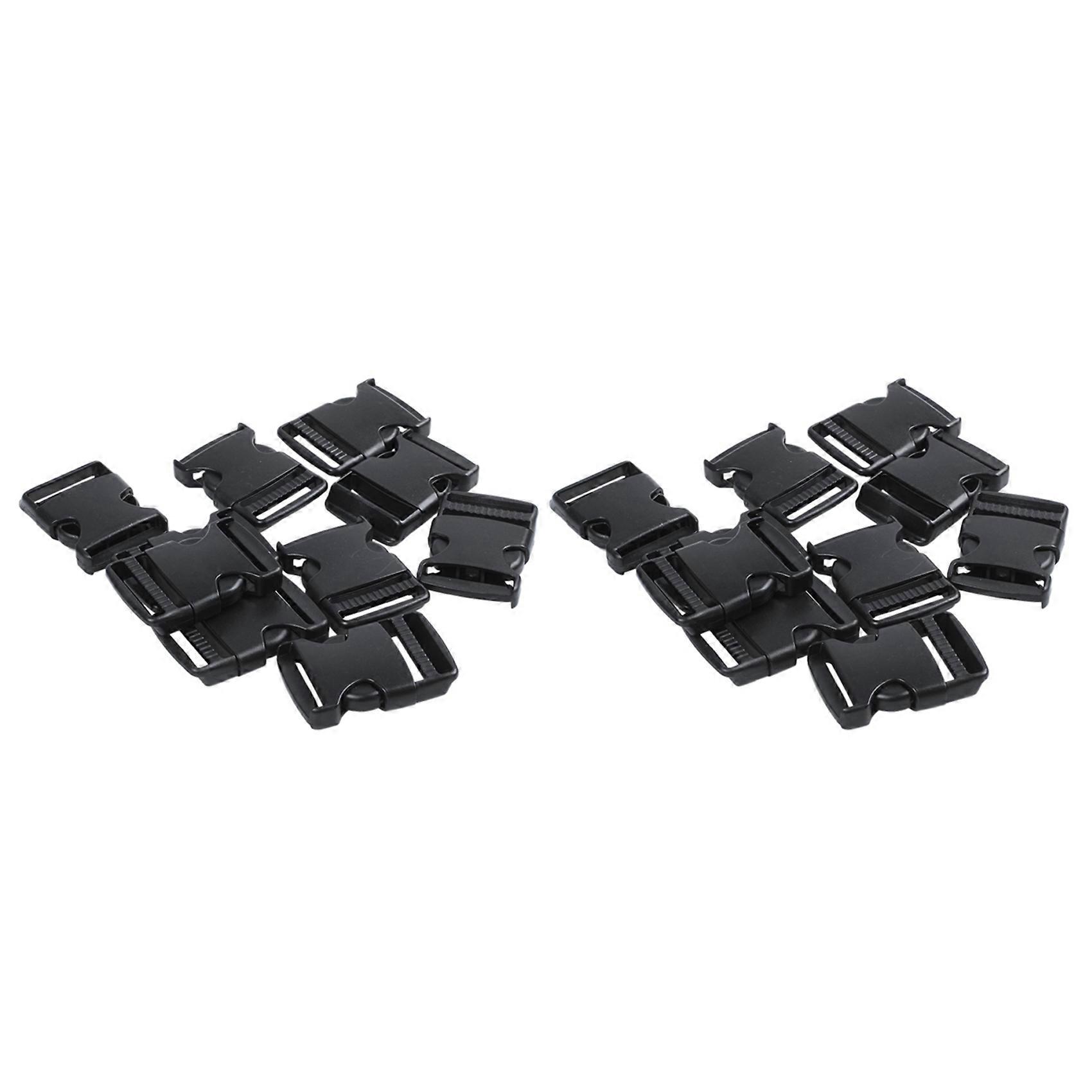 20X Hard Plastic Strap Band Belt Side Release Buckle 3cm Width Black